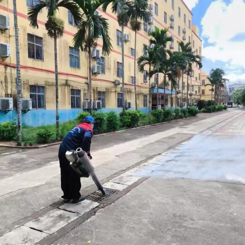 三门坡镇中心小学开展校园消杀