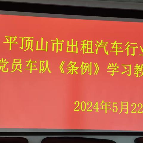 平顶山市出租汽车行业党员车队组织开展《条例》学习活动