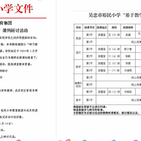 研习新课标 赋能新课堂—吴忠市裕民小学教育集团党员（骨干）示范课暨基于“教学评”一体化课例研讨活动