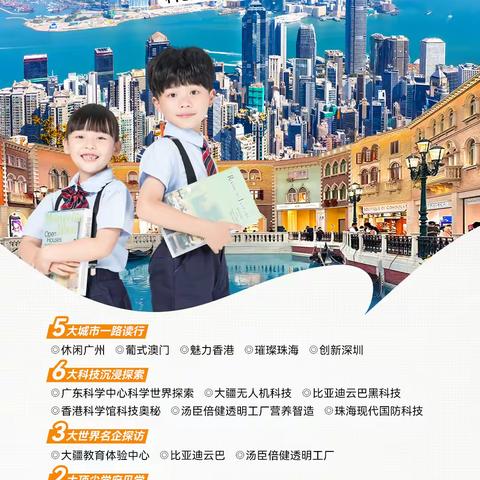 智行智行港澳 飞粤未来 ——科创国际◎粤港澳大湾区 6 日夏令营