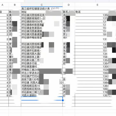 乐昌市第二中学         高三年级             “走进家庭，携手育人”   家访活动