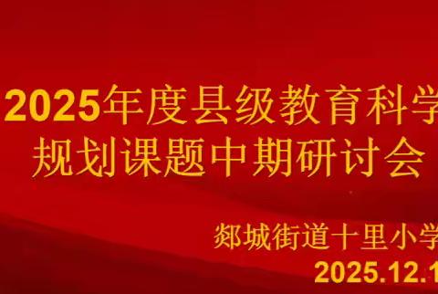 “教”以潜心 “研”以致远 ——郯城街道十里小学课题研究中期报告会