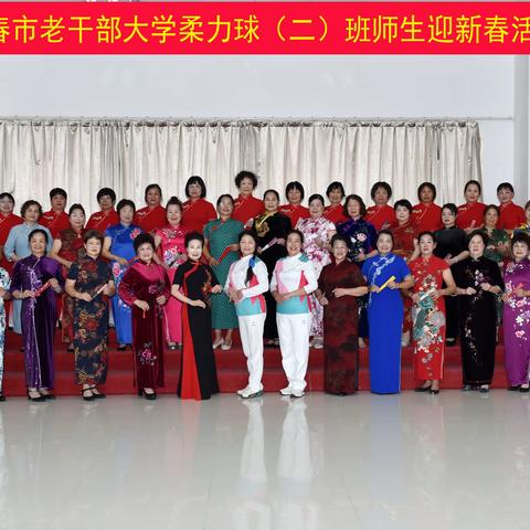 阳春市老干部大学柔力球（二）班师生迎新春活动