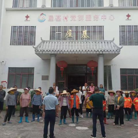 那大镇屋基村委会开展“周末大扫除”活动