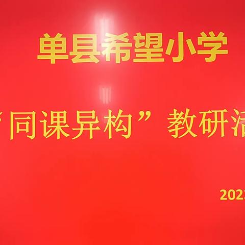 同课展风采，异构促提升——希望小学二年级语文组“同课异构”教研活动