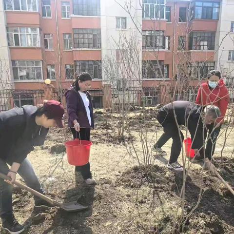 建筑街道组织开展“绿意倾城，丁香满园”主题丁香义务种植活动