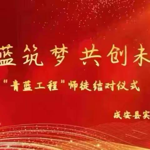 青蓝携手，共研共进——记成安县实验小学青蓝工程成长足迹（八）