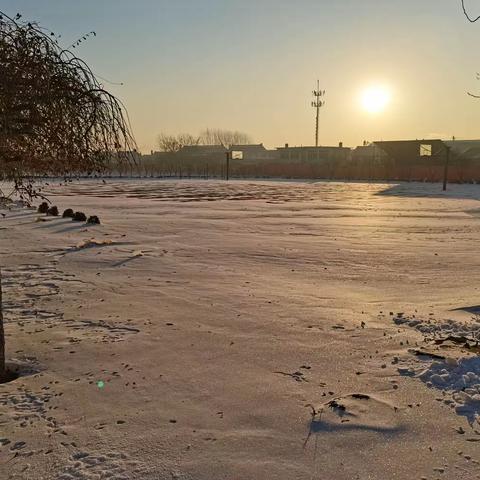 天寒雪飘  情满校园 ——五星镇中心小学扫雪活动记实