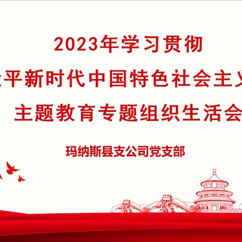 “以学增智强本领 实干笃行显担当”玛纳斯县支公司党支部专题组织生活会