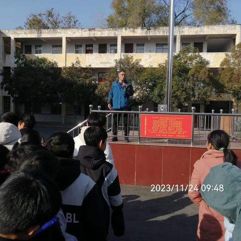 孝敬镇初级中学冬季消防安全演练
