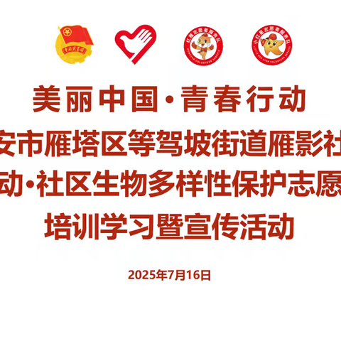 【红色等驾坡】美丽中国·青春行动|雁影社区护鸟行动·社区生物多样性保护志愿服务队培训学习暨宣传活动