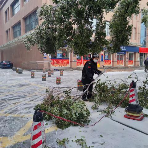 破冰除雪  守护平安——东西湖支行营业室积极应对雪灾确保网点安全