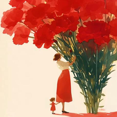 花开五月，情韵笔尖——涵江区江口中心小学绘画社团班学生献给母亲的礼物