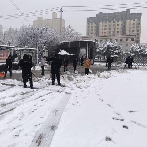 大雪满校园 扫雪护平安——巨野县万丰镇王庄小学扫雪活动纪实