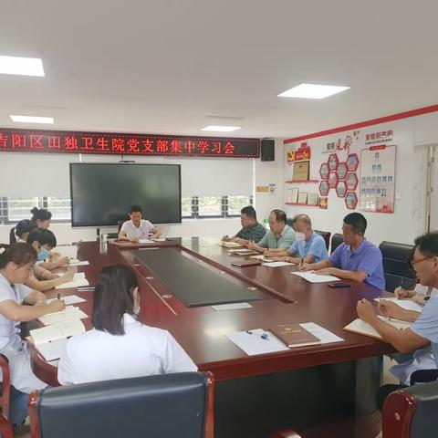 吉阳区田独卫生院党支部召开集中学习会