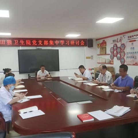 吉阳区田独卫生院党支部召开集中学习研讨会