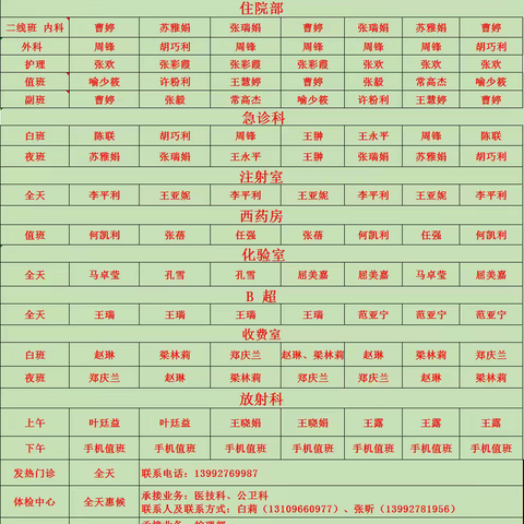 陕健医烽火医院 ﻿国庆节工作安排