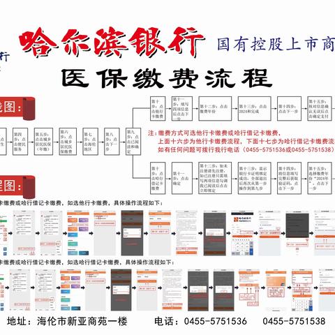 哈尔滨银行海伦支行2024年城乡居民医保收缴工作开始啦