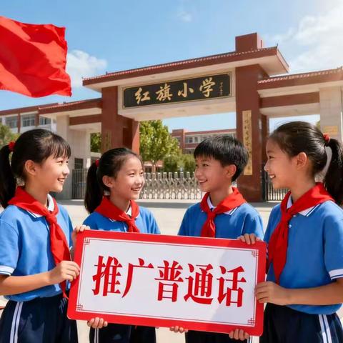 红旗小学第28届推普周倡议书——加大国家通用语言文字推广力度，促进铸牢中华民族共同体意识