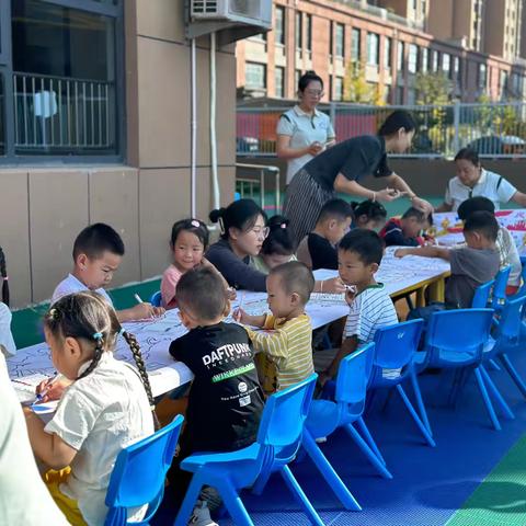 【红马甲一刻钟】【童叟e家服务社】“绘梦未来，共庆华诞”——永兴社区庆国庆绘画活动