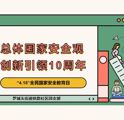 罗城头街道铁路社区团支部开展“总体国家安全观 创新引领10周年”为主题的宣传活动