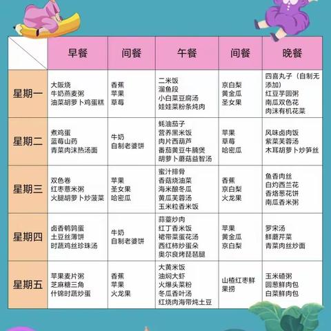 与您分享～【博乐英幼儿园】6月5日—6月9日幼儿营养🍱 食谱