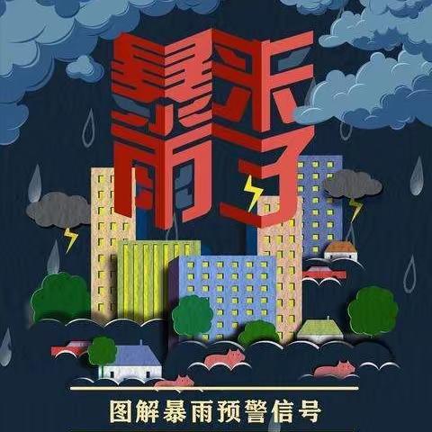 暴雨来袭，注意防范———杜庄小学防范暴雨天气温馨提醒