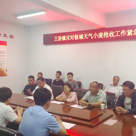 王助镇召开应对极端天气小麦抢收紧急会——开展小麦抢收抢种“保卫战”