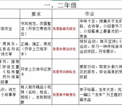 福龙迎春 悦享寒假 —孝义坊小学假期告学生及家长书