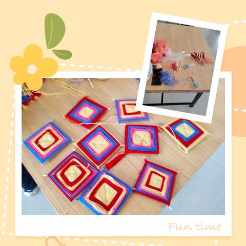 竹筷旋舞，彩线织梦——曼达拉编织里的童趣时光(四六班劳动课记录)