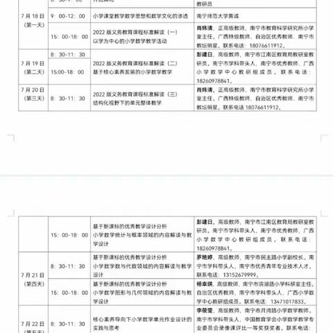 学习新课标   构建新课堂——田林县2023年义务教育课程标准培训项目小学数学培训会