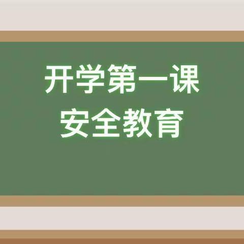 开学第一课，安全伴我行——王年沟小学秋季开学安全教育