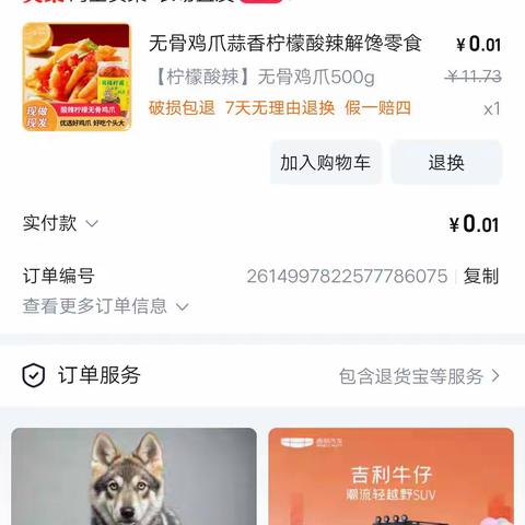 电商购物应用订单详情页面概述