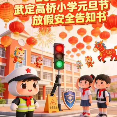 武定县高桥小学元旦放假通知及致师生及家长的安全告知书