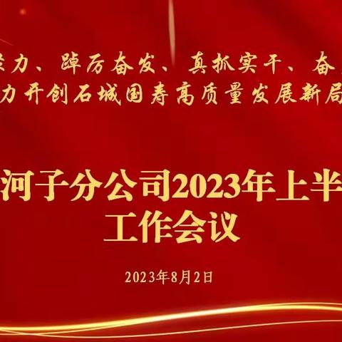 凝心聚力、奋勇争先——中国人寿石河子分公司召开2023年上半年工作会议