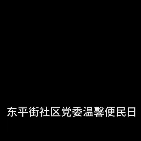 温馨便民日 暖暖邻里情 ——东平街社区开展便民服务主题党日活动