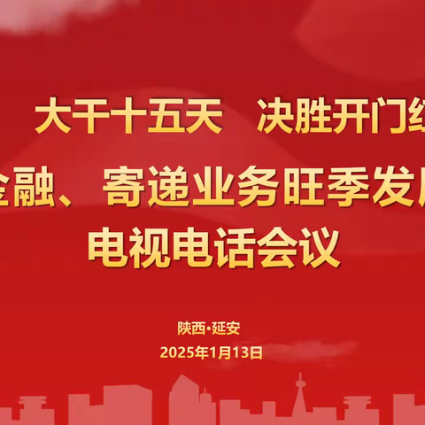 大干十五天 决胜开门红 延安市分公司召开金融、寄递业务旺季发展推进电视电话会议