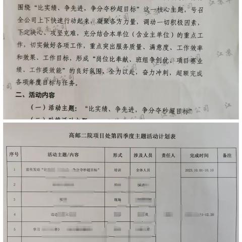 高邮二院项目处“比实绩、争先进，争分夺秒超目标”之一：宣传发动