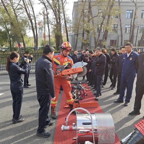 七台河市局（公司）与七台河市消防救援支队联合举办消防救援实战演练