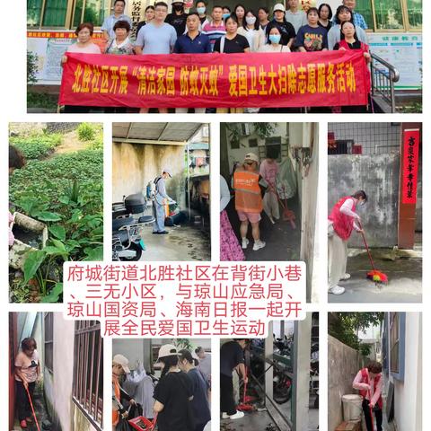 北胜社区开展“清洁家园 防蚊灭蚊”爱国卫生活动
