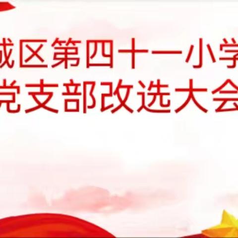 平城区第四十一小学校党支部改选大会