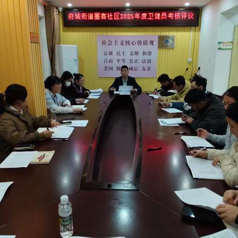 [琼山基层治理]2025年府城街道墨客社区卫健员年终考核