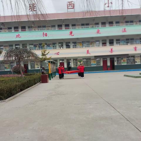 常村镇大堤西小学第二周升旗仪式