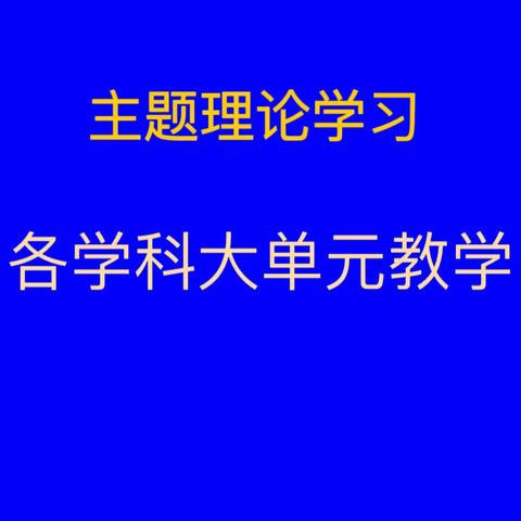 聚焦深度教研  探索大单元教学