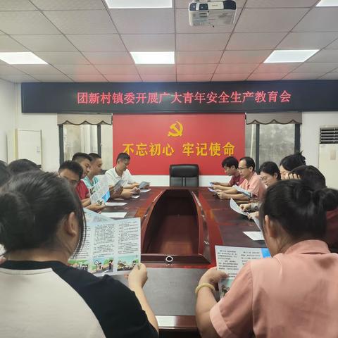 团新村镇委开展广大青年安全生产教育会
