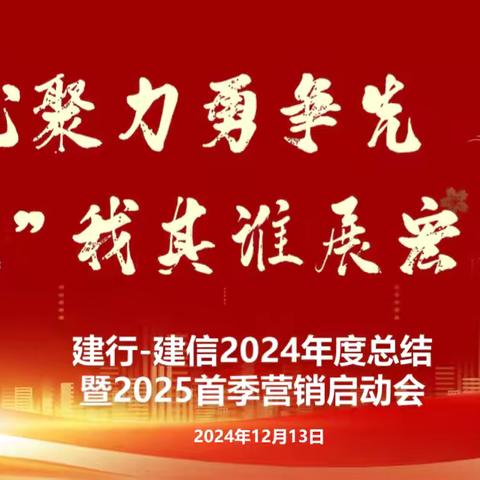 南京分行召开建行-建信2024年总结表彰暨2025年首季营销启动会