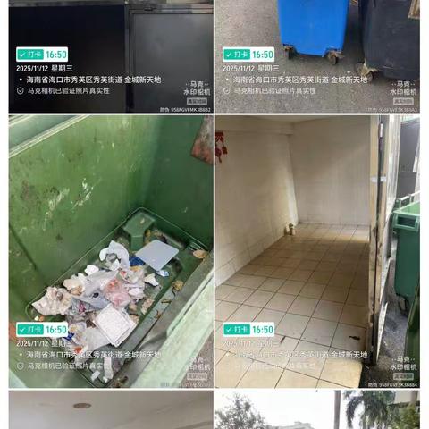 11月12日秀英中队生活垃圾分类监督检查工作日报