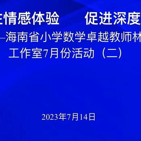 共浴书香 共同进步——海南省小学数学卓越教师林景工作室七月份活动（一）