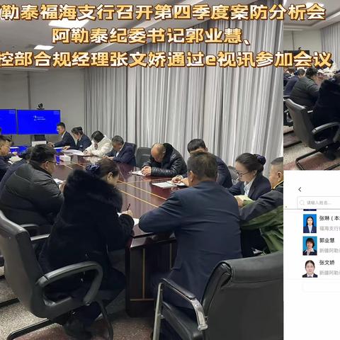 阿勒泰福海支行召开2023第四季度案防分析会