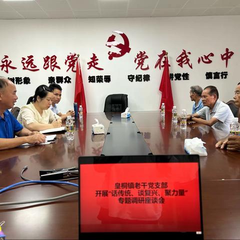 皇桐镇老干党支部开展“话传统、谈复兴、聚力量”专题调研座谈会